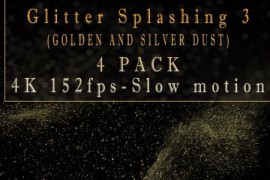 Glitter Splashing 3 - 4 Pack Golden & Silver Dust 10318108