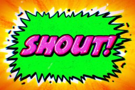 Shout Cartoon Title Opener 48381960
