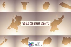 World Countries Logo & Titles V13 - Apple Motion 43859739