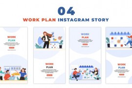Corporate Work Plan Flat Character Instagram Story 47393336