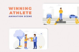 Winning Athlete Animation Scene After Effects Template 43961002