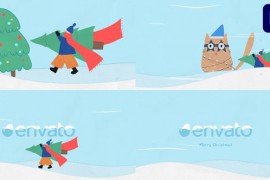 Cartoon Christmas Logo | Premiere Pro MOGRT 48998751