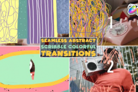 Seamless Abstract Scribble Colorful Transitions | FCPX 48843282