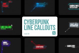 Cyberpunk Line Callouts for After Effects 44958073