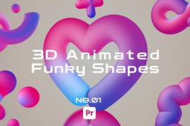 3D Animated Funky Shapes For premiere pro 47057248