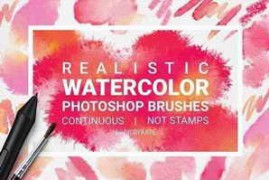 Free Download:CM – Watercolor Photoshop Brushes 1409118