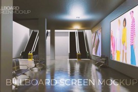 Subway Billboard Screen Mockup 45717835