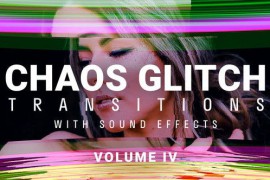 Chaos Glitch Transitions v4 Pack: 20 Dynamic Effects with Unique Sound for Premiere Pro 44760317