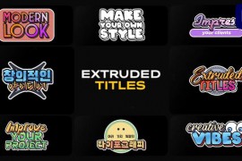 Extruded Titles | Premiere Pro MOGRT 50628045