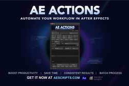 Free Download:Aescripts – AE Actions v1.0.8​
