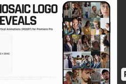 Free Download:10 Vertical Mosaic Logo Reveals | MOGRT 60636920