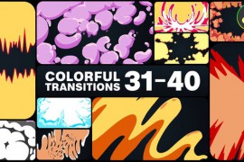 Colorful Cartoon Transitions for DaVinci Resolve 52124728
