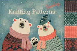 16 Warm Winter Seamless Knitting Patterns – Procreate Brushes
