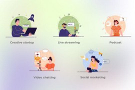 Social Marketing - Flat Concept 44740349
