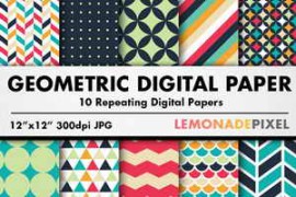 Creativemarket – Geometric Patterns Digital Paper 72237
