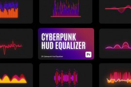 Cyberpunk HUD Equalizer for Premiere Pro 44627239