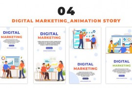 Flat Character Digital Marketing Service Animation Instagram Story 48662316