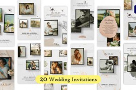 20 Glamorous Wedding Invitation Reels and Stories | Premiere Pro 48199383