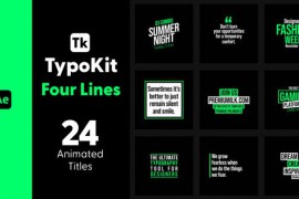 Typo Kit Four Lines Titles for After Effects 44500807