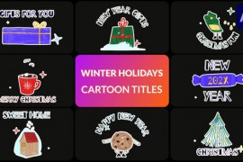 Winter Holidays Cartoon Titles | After Effects 49371291