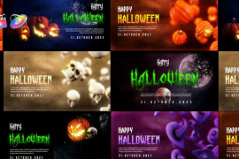 Halloween Spooky Greeting Pack 48574417