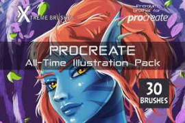 Free Download:CreativeMarket – Procreate All-Time Illustration Pack 4477180