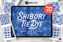 Procreate Tie Dye Shibori Seamless Pattern Brushes