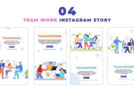 Teamwork Scene Vector Animation Instagram Story 48058864