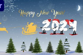 New Year Cartoon Skier | MOGRT 49552208