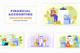 Financial Accounting Cartoon Design Character Animation Scene 48570252