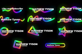 Glowing Lines Lower Thirds 42718414