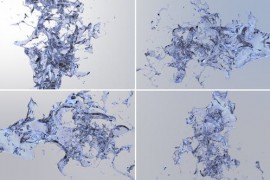 Crystal Clear Blue Water Splash V3 46082936