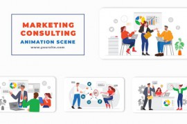 Marketing Consultation Flat Character Animation Scene 46440125