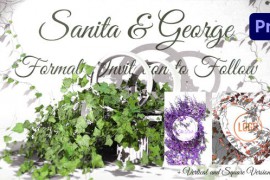 Botanical Leaves Wedding Invitation 51937040