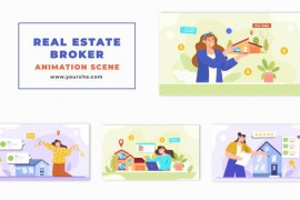Vector Animated Real Estate Broker Character 47865257