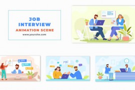 Job Interview Creative Flat Character Animation Scene 47494918