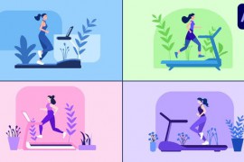 Treadmill Running Girl Explainer for After Effects 52528800