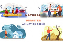 Natural Disaster Animation Scene 43069849