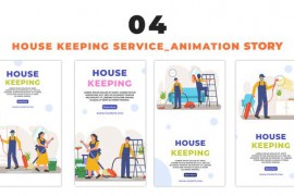 House Cleaning Service Flat Character Instagram Story 48662246