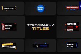 Typography Titles for After Effects 52681003