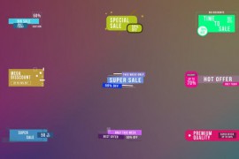 Colorful Sale Titles | MOGRT 51836774