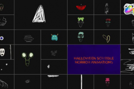 Halloween Scribble Horror Animations for FCPX 48888368