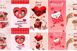 Valentine's Day Instagram Stories & Posts - Cartoon Animation pack 42894665