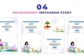Animated World Environment Day Flat Character Instagram Story 47454068