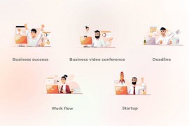 Business Success - Gradient Orange People Table Fixed Concepts 46499947