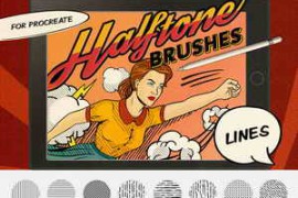 21 Comics Halftone Brushes for Procreate