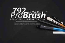 Free Download:595 BRUSHES FOR ILLUSTRATOR – ProBrush BUNDLE 199899
