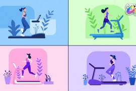 Treadmill Running Girl Explainer for FCPX 52609332