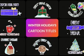 Winter Holidays Cartoon Titles | FCPX 49482348