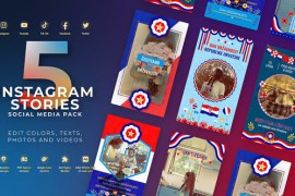 Stories Independence Day Croatia Flag Instagram Stories Memorial Day MOGRT Premiere Pro 52681284
